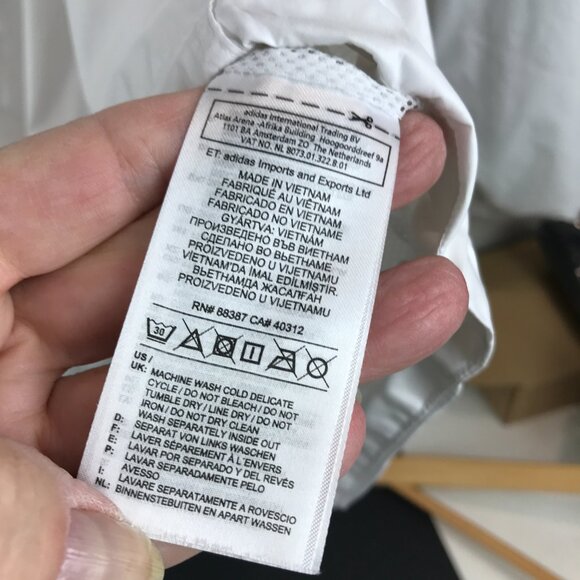 Adidas White Nylon/Polyester Jacket, Women's M - Picture 3 of 6